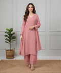 Pink Chikankari Kurta Palazzo Set